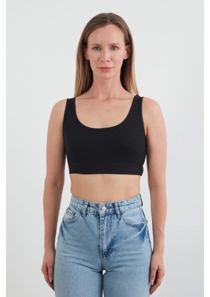 Basic Fitilli Modal Crop Büstiyer