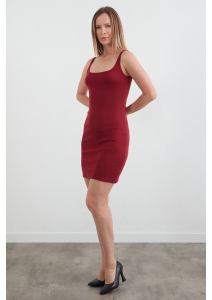 Basic Askılı Modal Elbise