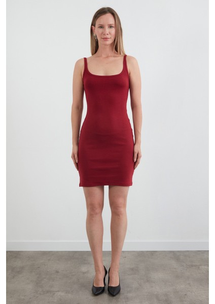 Basic Askılı Modal Elbise