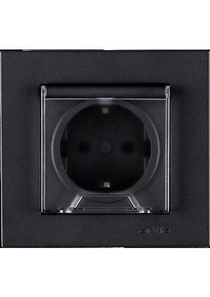 Karen Füme Kapaklı Topraklı Priz Çerçevesiz