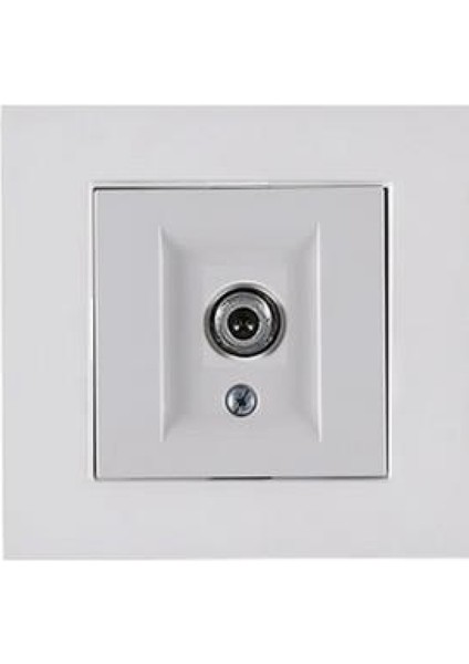 Karen Beyaz Ikili Topraklı Priz Çerçeveli