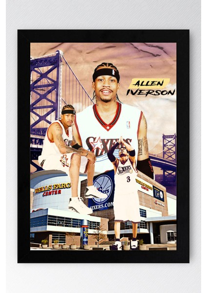 Allen Iverson Çerçeveli Tablo - Basketbol Nba Posteri Tablo