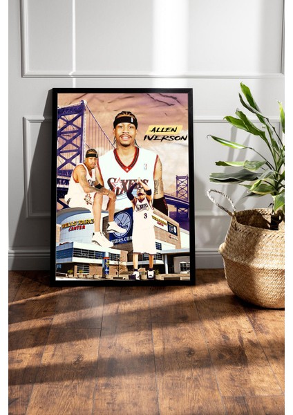 Allen Iverson Çerçeveli Tablo - Basketbol Nba Posteri Tablo fiyatları