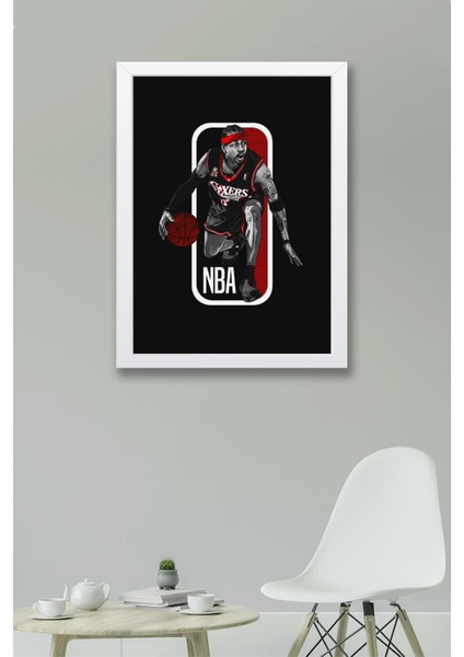 Allen Iverson Çerçeveli Tablo - Basketbol Nba Posteri Tablo fiyatları