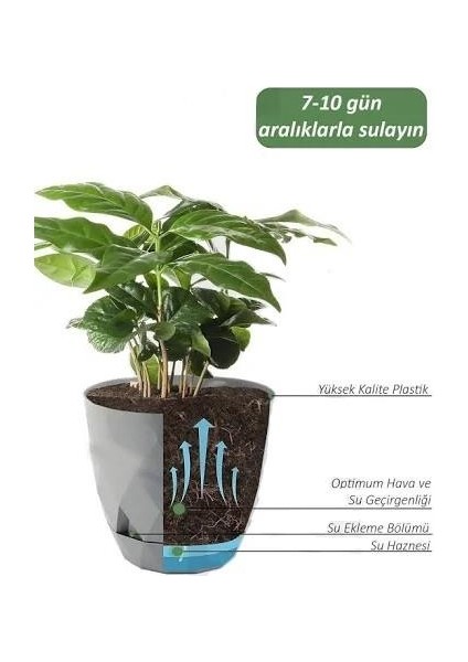 KRS-457 Yakamoz Tabaklı Plastik Saksı Takımı 26 Litre No 7