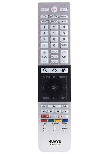 Huayu Kl RM-L1328+ Toshıba Netflıx Tuşlu LCD Kumanda Blisterli (5047)