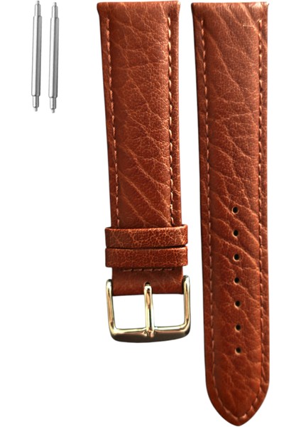 20 mm Universal Hakiki Deri Kordon Kılçıklı Kahverengi