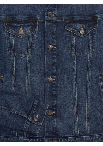 Erkek Koyu Mavi Icon Washwell ™Denim Ceket fiyatları