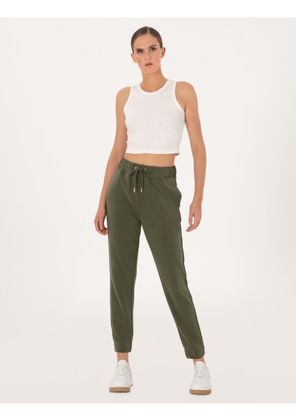 Kadın Haki Regular Fit Modal Karışımlı Eşofman Altı 50301420-VR027