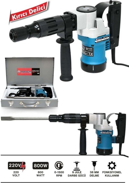JH-0810 800W 38MM Profesyonel Pnömatik Kırıcı Delici Büyük Hilti fiyatları