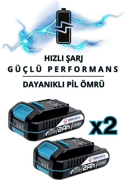MUR-PL10W-MAVI 21V 2.0AH Profesyonel Çift Batarya Şarjlı Alçıpan Vidalama modelleri