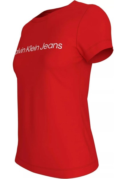Kadın Ck Instıtutıonal Logo 2-Pack Tee T-Shirt - Kırmızı fiyatları