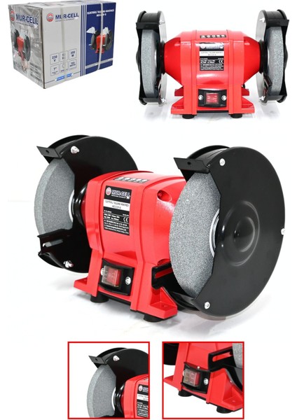 MD3220F-B Elektrikli Taşlama Makinesi 350W Çark Motoru Zımpara 2950 Rpm Balta Bıçak Bileme