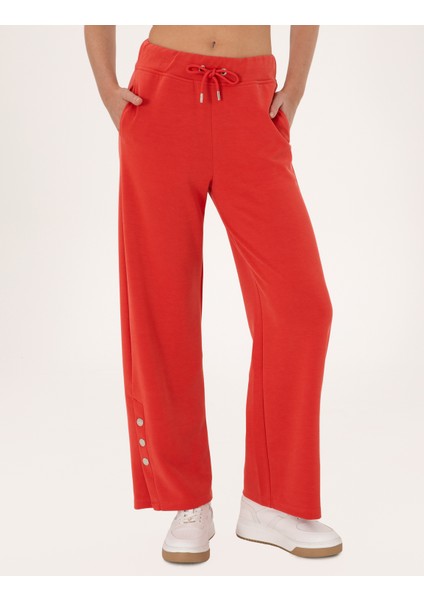 Kadın Kırmızı Loose Fit Modal Karışımlı Eşofman Altı 50301424-VR030 fiyatları