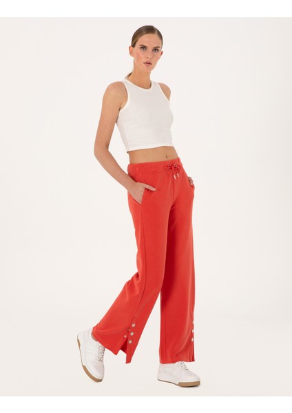 Kadın Kırmızı Loose Fit Modal Karışımlı Eşofman Altı 50301424-VR030 modelleri