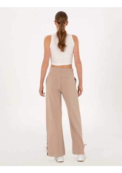 Kadın Bej Flare Fit Modal Karışımlı Eşofman Altı 50301431-VR011 fırsatları