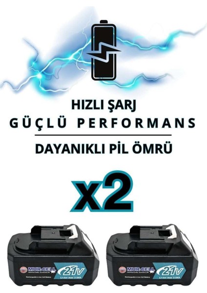 M 2'li Set Çelik Şanzuman Çift Pala Zincirli Şarjlı Dal Budama Testere Budama Makas 21V 3AH fırsatları
