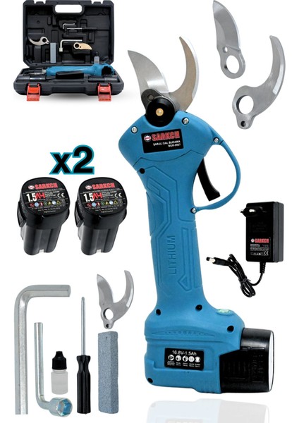 9907 Şarjlı Dal Budama Makası 30MM Kesme Çapı Yedek Bıçaklı fiyatları