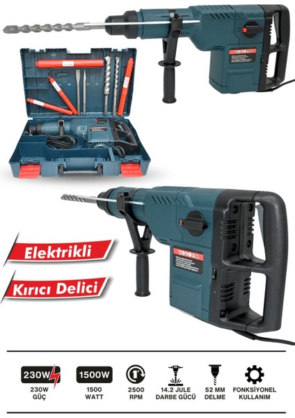 Z1C-ZT2-52MM Elektrikli Kırıcı Delici Hilti 11KG 3 Fonksiyonlu fiyatları