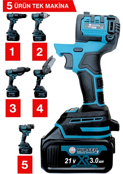 MUR-9019 5 Li Değişen Kafa Budama Testeresi Taşlama Darbeli Vidalama Kırıcı Hilti fiyatları