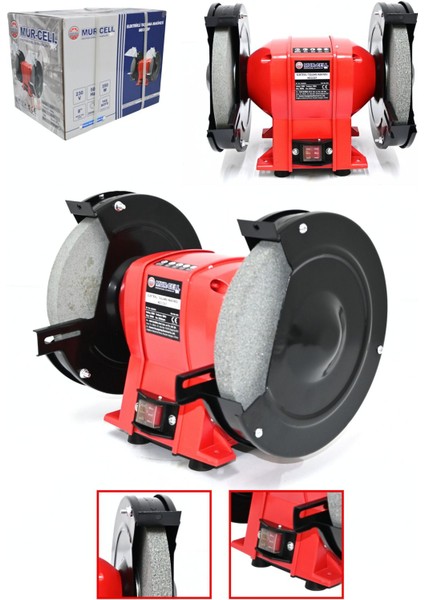 MD3220F Elektrikli Taşlama Makinesi 350W Çark Motoru Zımpara 2950RPM Balta Bıçak Bileme
