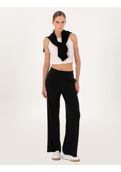 Kadın Siyah Loose Fit Modal Karışımlı Eşofman Altı 50301443-VR046 modelleri