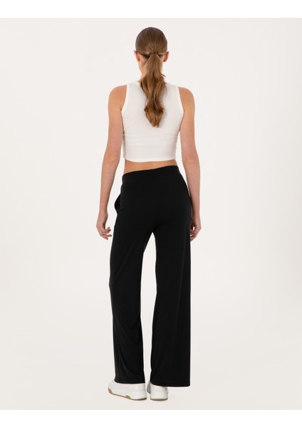 Kadın Siyah Loose Fit Modal Karışımlı Eşofman Altı 50301443-VR046 fırsatları