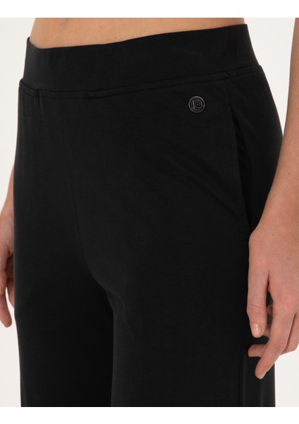 Kadın Siyah Loose Fit Modal Karışımlı Eşofman Altı 50301443-VR046 indirimleri