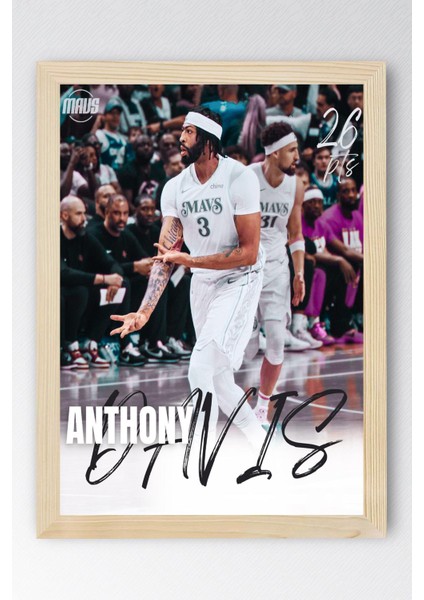 Anthony Davis Dallas Mavericks Çerçeveli Tablo - Basketbol Nba Posteri Tablo