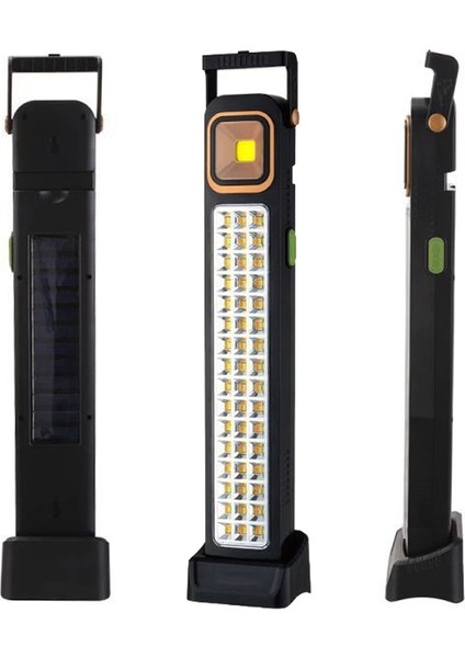Premıo PR-3838 2 Watt Cob LED + 48 Ledli Solar Şarjlı Işıldak (5047)
