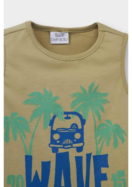 Erkek Bebek Bisiklet Yaka Palmiye Desenli Atlet E2341A525HS fiyatları