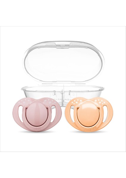 Ortodontik Silikon Emzik 2'li Powder Pink&blush 6+ Ay (Sterilizayon/saklama Kutulu)