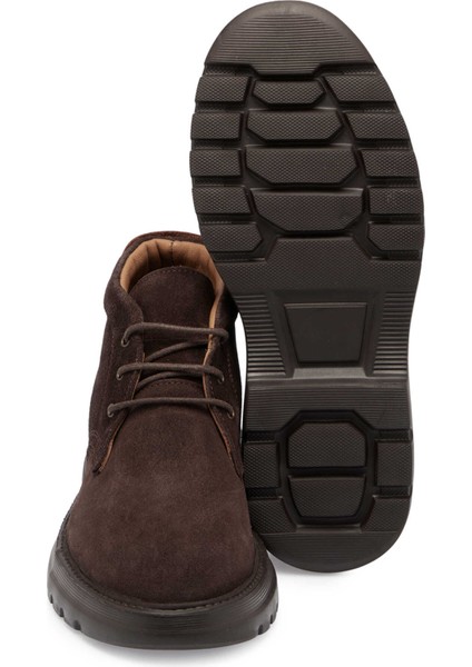Kahve Hakiki Süet Deri Erkek Casual Bot - E24K1BT56929-B85 fırsatları