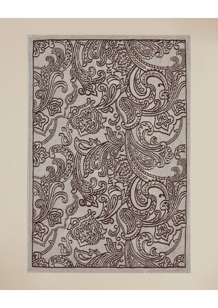 Etnich Pamuklu Bukle Kilim 120X180 cm Bej - Kahve