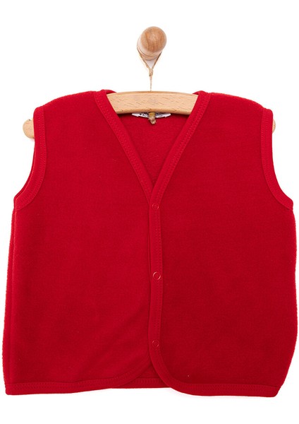 Kız Bebek Basic Yelek Polar Gül Kurusu