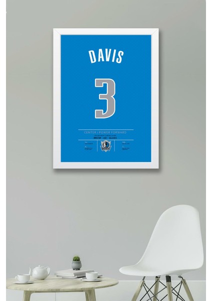 Anthony Davis Forma Çerçeveli Tablo - Nba Dallas Mavericks Jersey fiyatları