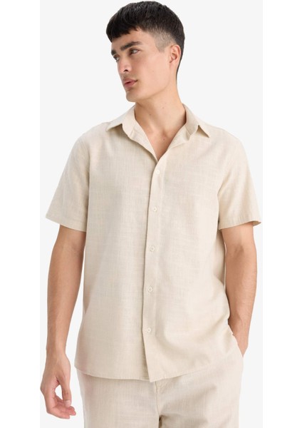 %100 Pamuk Regular Fit Polo Yaka Yazlık Kısa Kollu Gömlek D8613AX25SM modelleri