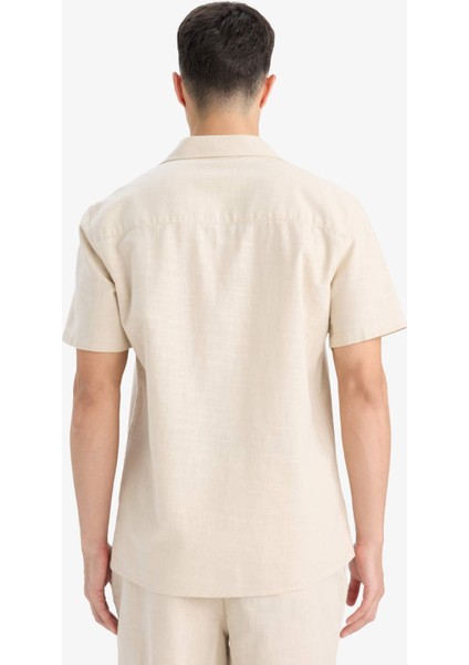 %100 Pamuk Regular Fit Polo Yaka Yazlık Kısa Kollu Gömlek D8613AX25SM indirimleri