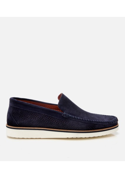 02AYH302980A680 ERKEK Süet Deri Lacivert Hafif Tabanlı Loafer