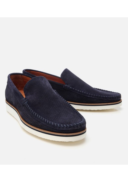 02AYH302980A680 ERKEK Süet Deri Lacivert Hafif Tabanlı Loafer