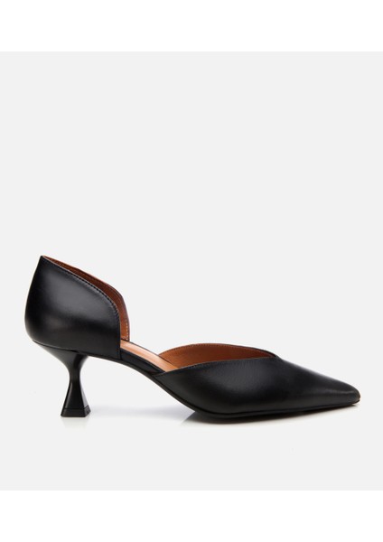 01AYH304200A100 KADIN Deri Siyah Ince Topuklu Stiletto