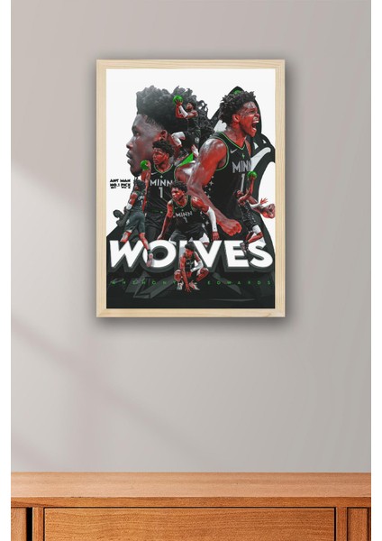 Anthony Edwards Çerçeveli Tablo - Basketbol Nba Posteri Tablo fiyatları