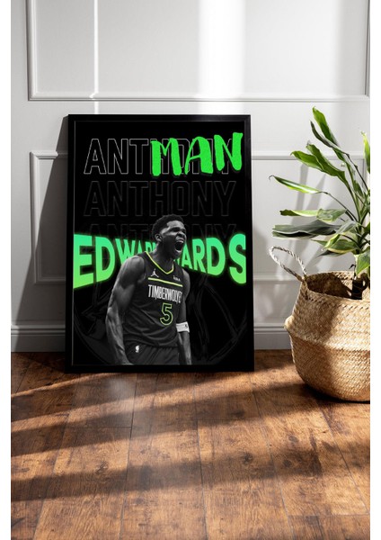 Anthony Edwards Çerçeveli Tablo - Antman Nba Posteri Tablo fiyatları