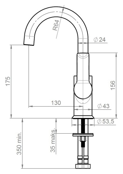 Alamera Pro Kuğu Lavabo Bataryası Siyah - Su Tasarruflu, Modern Tasarım, Uzun Ömürlü Kullanım fiyatları