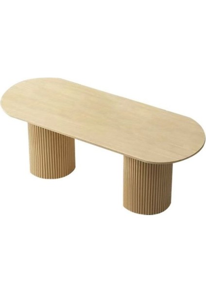 Sierra Iskandinav Oval Ahşap Bohem Masa 90X190 modelleri