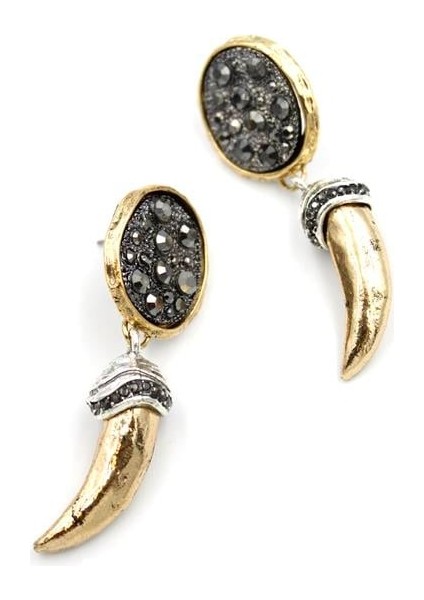 Fil Dişi Küpe - Altın