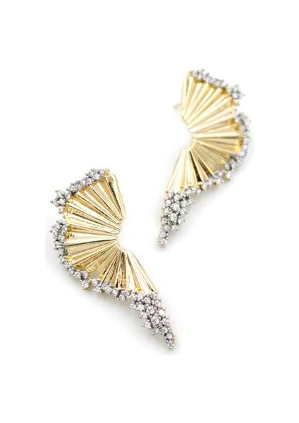 Yelpaze Küpe - Altın