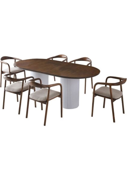 Liora Iskandinav Oval Natural Ahşap Bohem Masa 90X200 modelleri