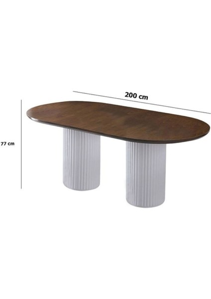 Liora Iskandinav Oval Natural Ahşap Bohem Masa 90X200 fırsatları