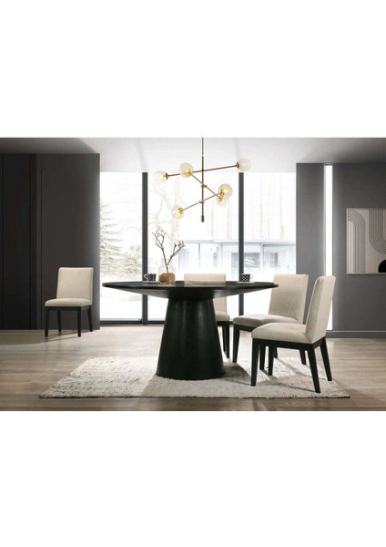 Hemera Ceviz Ahşap Yemek Masası 120X120 fırsatları